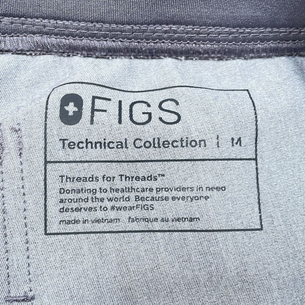 🚩SOLD 🚩 FIGS Zamora Jogger Scrub Pants Medium Gray High Waist - Picture 8 of 10